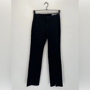 Rag & Bone Peyton Engineered Bootcut Front Hem Slit Pants In Black